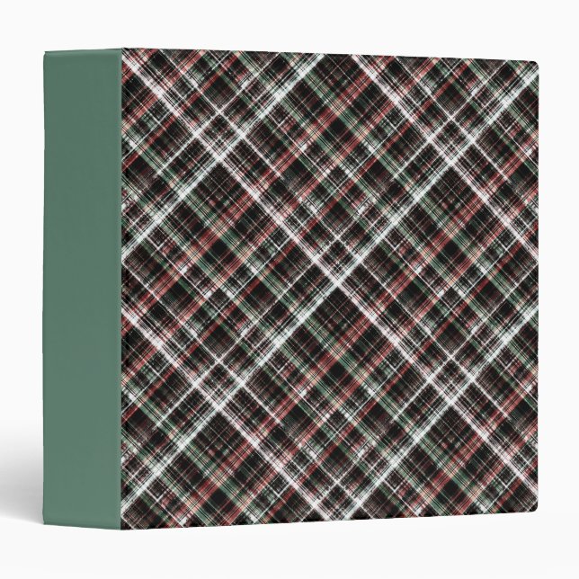Textured Christmas tartan. 3 Ring Binder (Front/Spine)