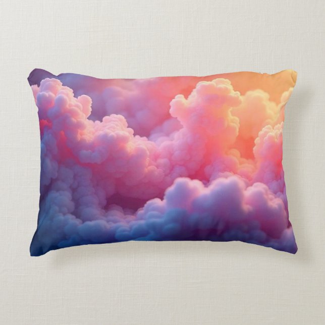 Textured Clouds Pattern  Accent Pillow (Front)