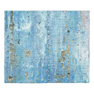 Textured concrete wall, rust stains. duvet cover