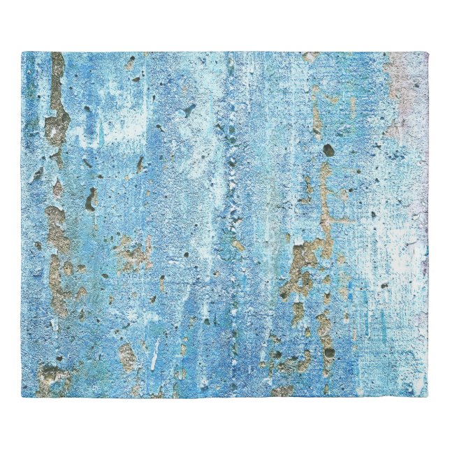 Textured concrete wall, rust stains. duvet cover (Front)