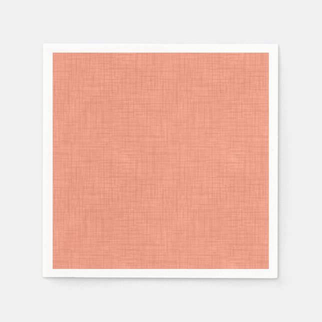 Textured coral "soothing coral".  popular solid  napkins (Front)