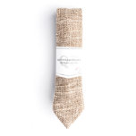 Textured Cotton Weave Graham Cracker Necktie at Zazzle