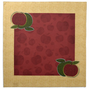Textured Country Apples (gold) Dinner Napkin