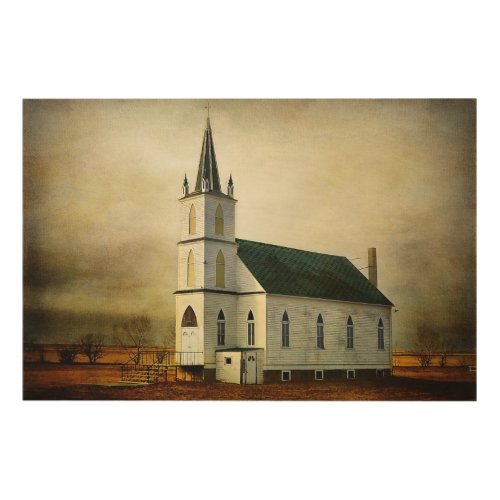 Textured Country Church Wood Panel