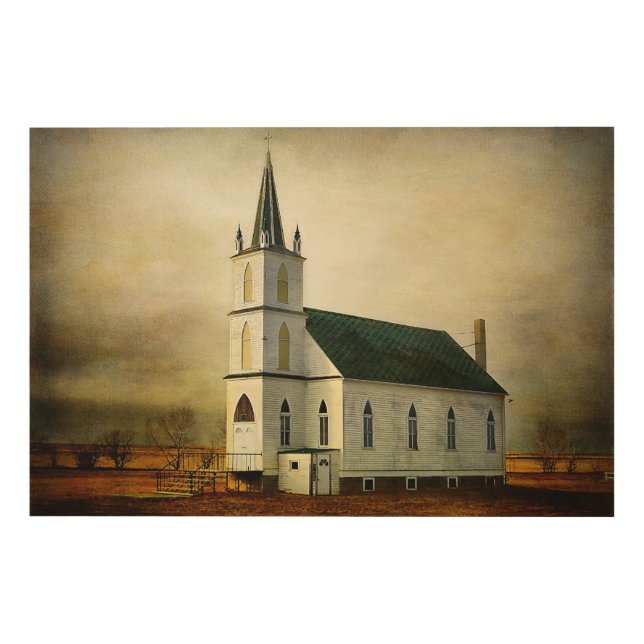 Textured Country Church Wood Panel (Front)