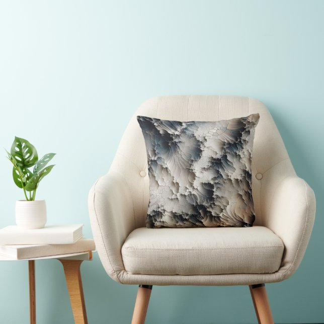 Textured Crackle Abstract Throw Pillow (Chair)