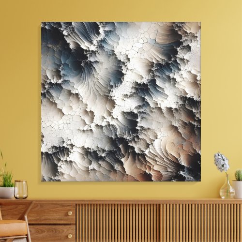 Textured Crackle Contemporary Abstract Canvas Print