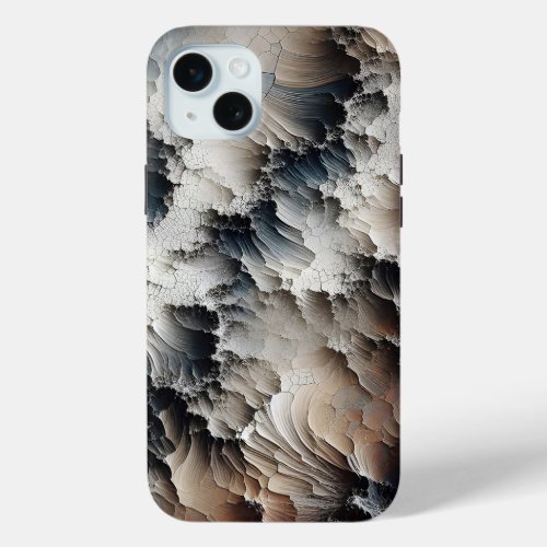 Textured Crackle Contemporary Abstract iPhone 15 Plus Case