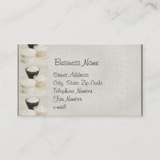 Customizable Textured Cupcake Business Cards
