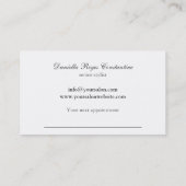 Textured Damask Monogram Appointment Card (Back)