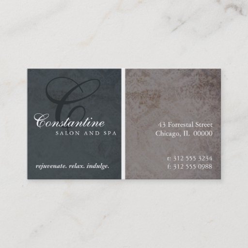 Customizable Textured Damask Monogram Appointment Card Business Card Template