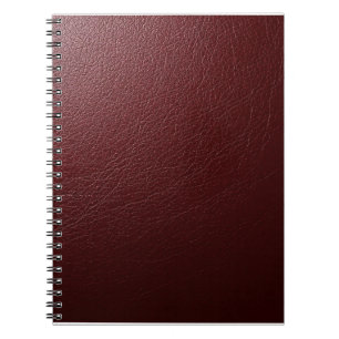 Textured Dark Red Leather Notebook