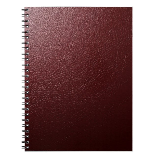 Textured Dark Red Leather Notebook (Front)
