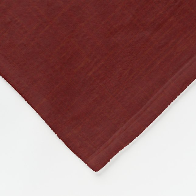 Textured dark red, red-brown.  fleece blanket (Corner)
