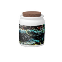 Textured darkness Candy Jar,Abstract texture art