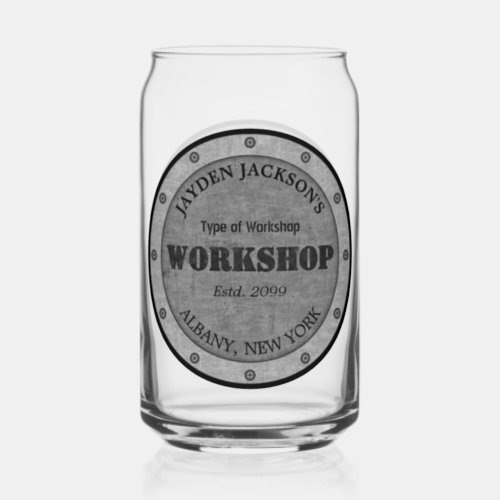Textured Effect Shop Workshop Shed Man Cave Beer Can Glass