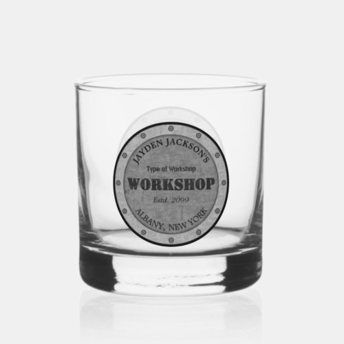 Textured Effect Shop Workshop Shed Man Cave Rocks Whiskey Glass
