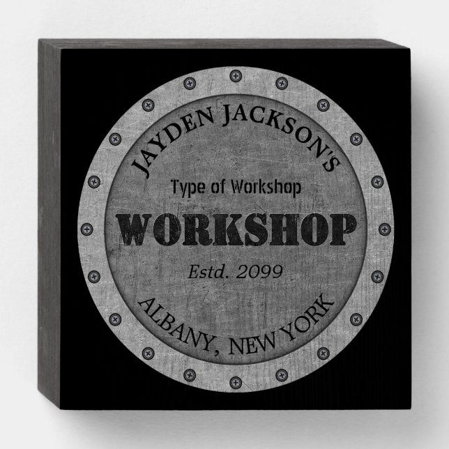 Textured Effect Shop Workshop Shed  Sign (Front Horizontal)