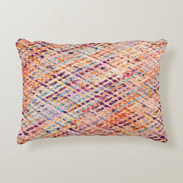 Textured Fabric Weave: Abstract Photography. Accent Pillow (Front)