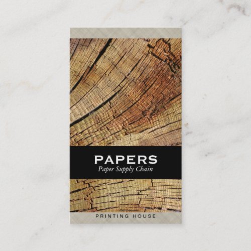 Textured Fabric with Wood Cut Business Card