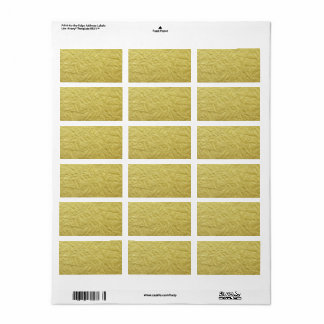 Textured Faux Gold Foil Background Label