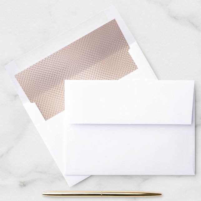 *~* Textured Faux Rose Gold Dot Pattern Envelope Liner (Desk)