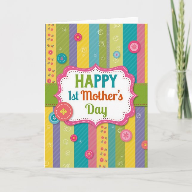 Textured First Mothers Day Card (Front)