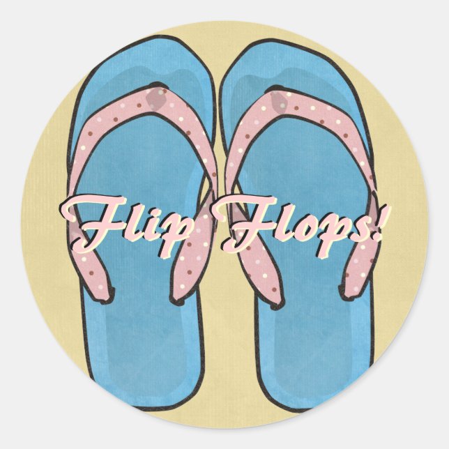 Textured Flipflops Sticker (Front)