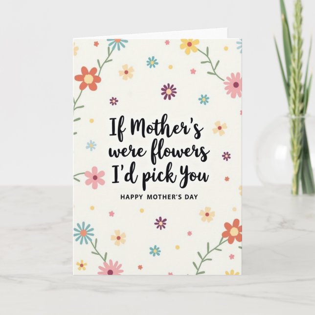 Textured Floral Mothers Day Card (Front)