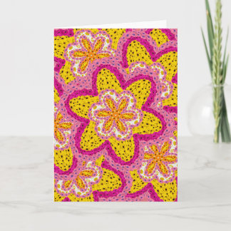 Textured Floral Pattern from Real Flowers Card
