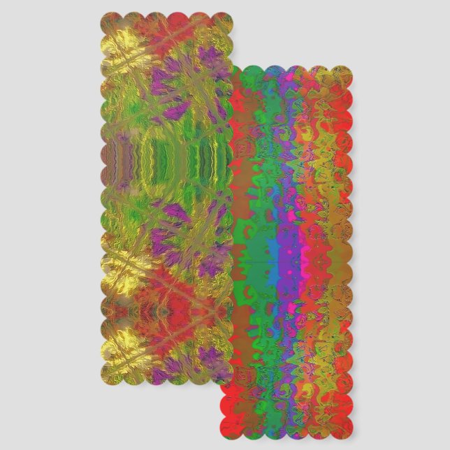 "Textured Florals"  Bookmarks (Front & Back)