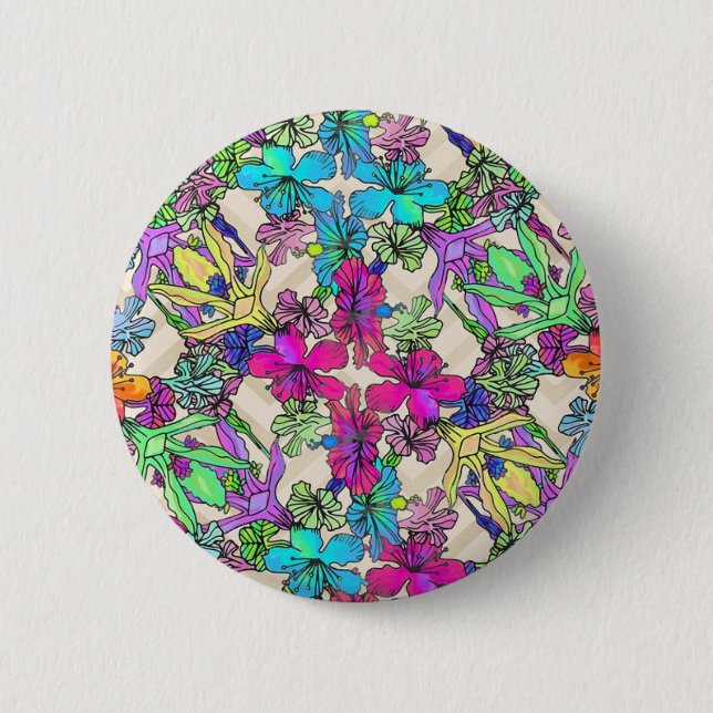 Textured Flower Art Button (Front)