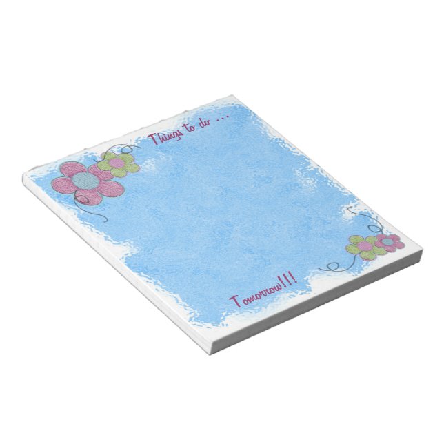 Textured Flowers Notepad (Angled)