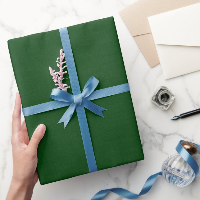 Textured Forest Green Wrapping Paper (Gifting)
