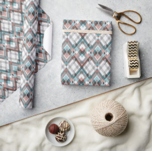 Textured geometric diamond pattern. wrapping paper