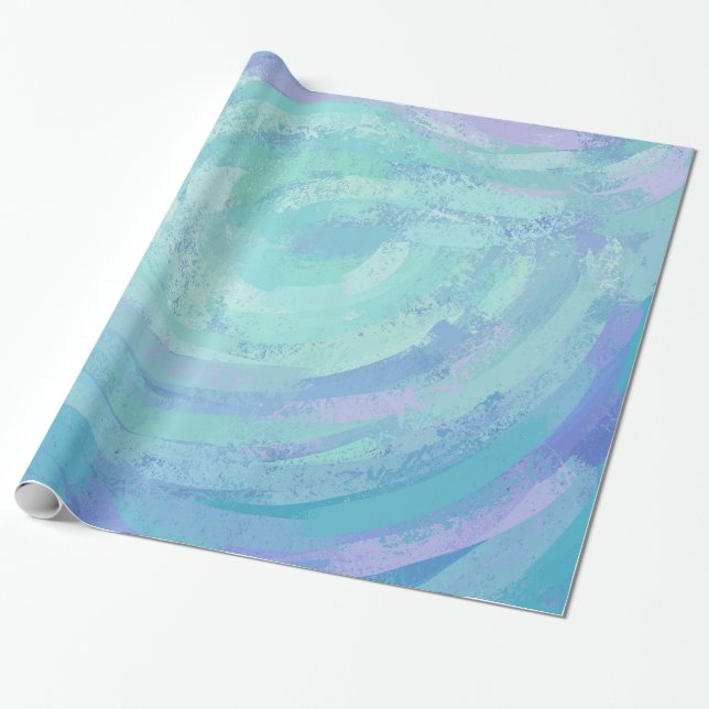 Textured Glacier Blue Wrapping Paper (Unrolled)