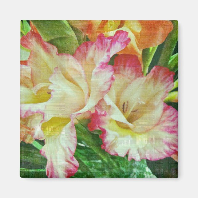 Textured Gladiola Magnet (Front)