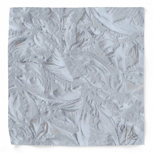 Textured Glass Monogrammed Bandana (Front)
