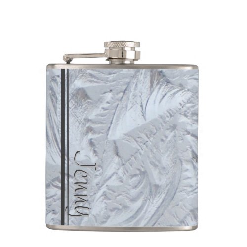 Textured Glass Personalized Hip Flask