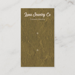 Textured Gold 2 Pin Jewelry Business Card