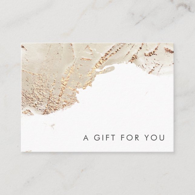 textured gold faux foil gift certificate (Front)