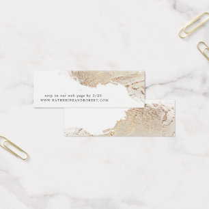 Textured Gold Faux Foil Wedding Website Card