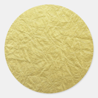 Textured Gold Foil Look Background Template Classic Round Sticker