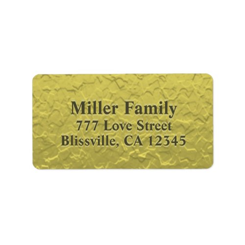 Textured Gold Foil Look Label