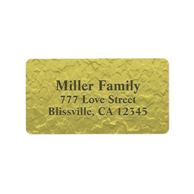 Textured Gold Foil Look Label (Front)