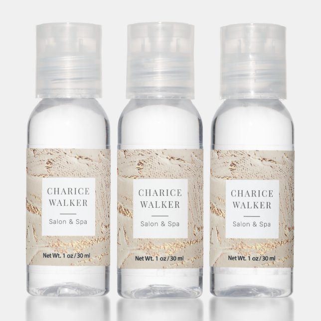 textured gold monogram salon spa hand sanitizer (Set)