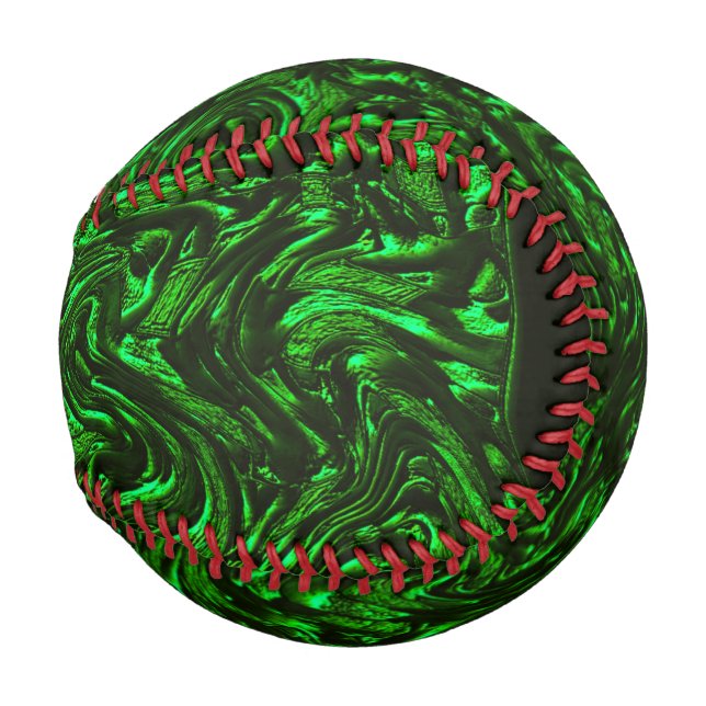 Textured grain metallic green  baseball (Front Right)
