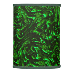 Textured grain metallic green lamp shade