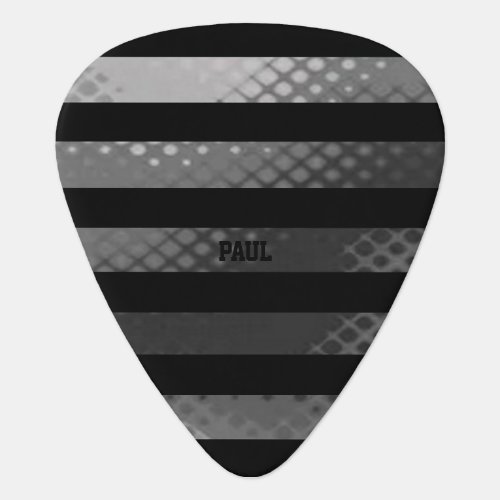 Textured gray and black stripes guitar pick