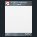 Textured Gray Banners Letterhead<br><div class="desc">Textured gray banners at the top and bottom make this letterhead eye-catching!  Plenty of space for your logo at the top,  and your business contact information at the bottom.  Very simple and professional-looking.</div>
